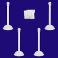 Heavy Duty Plastic Stanchion Posts and Chain Kit with (6) Posts and 50 Ft. of Chain