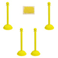 Heavy Duty Plastic Stanchion Posts and Chain Kit with (6) Posts and 50 Ft. of Chain