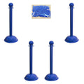 Heavy Duty Plastic Stanchion Posts and Chain Kit with (6) Posts and 50 Ft. of Chain