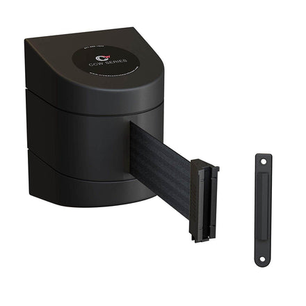 CCW Series WMB-220- Wall Mounted Retractable Belt Barrier With Black Fixed ABS Case - 7.5, 10, 13, & 15 Ft. Belts