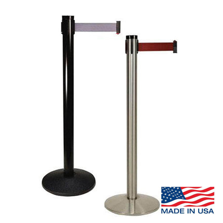 Visiontron Heavy Duty Single Line Retracta-Belt Barrier with 10 Ft. & 15 Ft. Belts