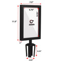 Post Top Sign Frame for Retractable Belt Barriers