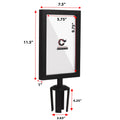 Post Top Sign Frame for CCW Series Retractable Belt Barriers