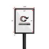 Floor Standing Sign Frame with Sloped Base - CCW Series SFFS-100