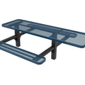 Double Pedestal Rectangular Picnic Table - Diamond Pattern - Inground Mount - 8 Ft.