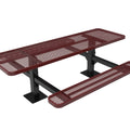 Double Pedestal Rectangular Picnic Table - Diamond Pattern - Surface Mount - 8 Ft.