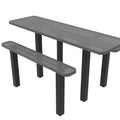 Rectangular Independent ADA Accessible Picnic Table - Circular Pattern - Inground Mount - 8 Ft.