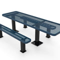 Rectangular Independent ADA Accessible Picnic Table - Diamond Pattern - Surface Mount - 8 Ft.