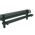 Double Pedestal Park Bench with Back - Diamond Pattern