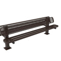 Double Pedestal Park Bench with Back - Diamond Pattern