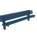 Double Pedestal Park Bench with Back - Circular Pattern