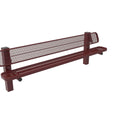 Single Pedestal Park Bench with Back - Diamond Pattern