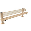 Single Pedestal Park Bench with Back - Diamond Pattern