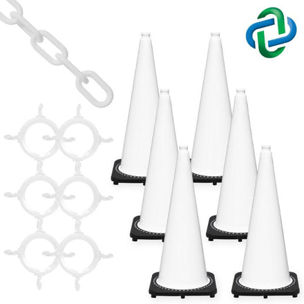 C3 28 in. Traffic Cone and Chain Kit