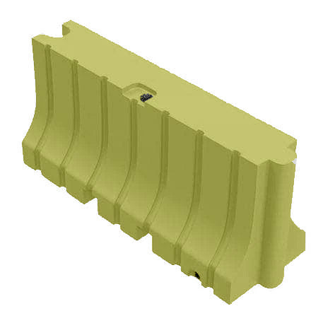 Water/Sand Ballastable Jersey Barrier - 42 in. H x 96 in. L x 24 in. W, 150-225 lbs