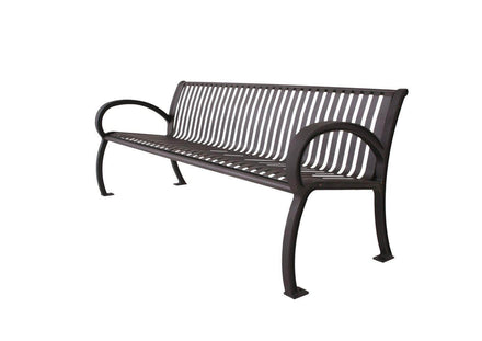Wilmington Vertical Slatted Back Park Bench