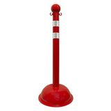 Traffic Control Plastic Stanchion with DOT Reflective Stripes