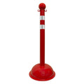 Traffic Control Plastic Stanchion with DOT Reflective Stripes