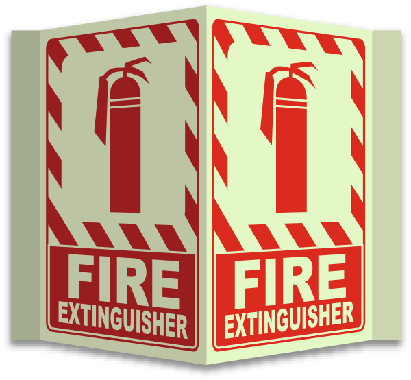 3-Way Fire Extinguisher Sign