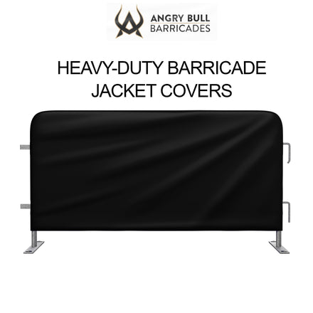 Custom Printed Heavy Duty Barricade Jacket Covers - Angry Bull Barricades