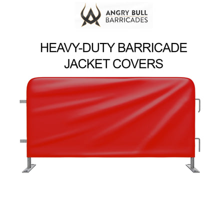 Custom Printed Heavy Duty Barricade Jacket Covers - Angry Bull Barricades