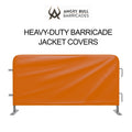 Custom Printed Heavy Duty Barricade Jacket Covers - Angry Bull Barricades
