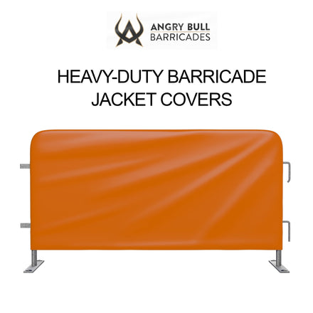 Custom Printed Heavy Duty Barricade Jacket Covers - Angry Bull Barricades