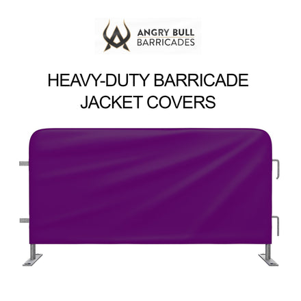 Custom Printed Heavy Duty Barricade Jacket Covers - Angry Bull Barricades