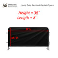 Custom Printed Heavy Duty Barricade Jacket Covers - Angry Bull Barricades