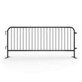 Heavy Duty Interlocking Steel Barricade, 8.5 Ft., Black - Angry Bull Barricades