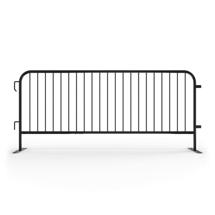 Heavy Duty Interlocking Steel Barricade, 8.5 Ft., Black - Angry Bull Barricades