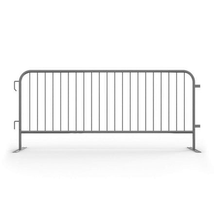 *SUPER BUY* Pack of (30) Heavy Duty Angry Bull Interlocking Steel Barricades, 8.5 Ft., with (1) Storage Pushcart