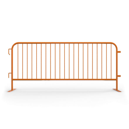 Heavy Duty Interlocking Steel Barricade, 8.5 Ft., Safety Orange - Angry Bull Barricades