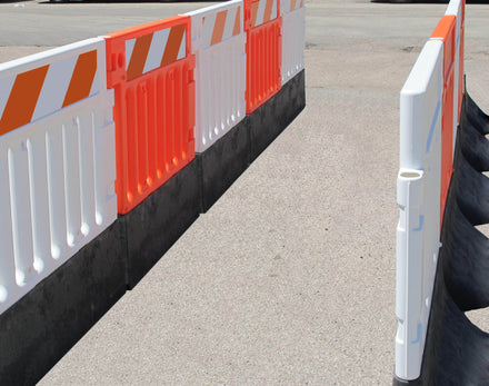 ADA Pedestrian Barricade interlocking on pavement