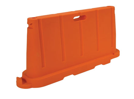 Stackable Plastic Barricade, Water or Sand Fillable (85lbs) - 36 in. H X 78 in. L X 18 in. W