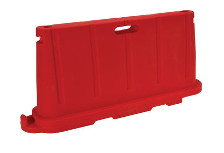 Stackable Plastic Barricade, Water or Sand Fillable (85lbs) - 36 in. H X 78 in. L X 18 in. W