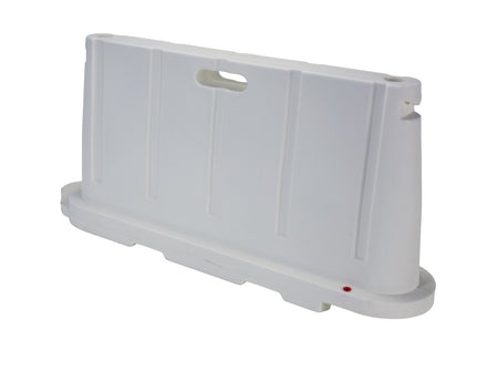 Stackable Plastic Barricade, Water or Sand Fillable (85lbs) - 36 in. H X 78 in. L X 18 in. W