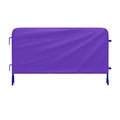 Heavy Duty Interlocking Steel Barricade, 8.5 Ft., Blue - Angry Bull Barricades