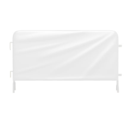 Heavy Duty Interlocking Steel Barricade, 8.5 Ft., White - Angry Bull Barricades