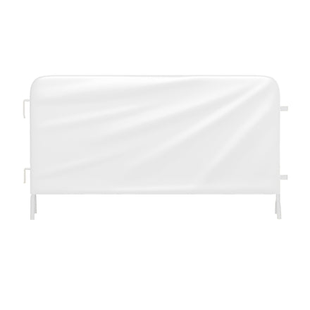 Heavy Duty Interlocking Steel Barricade, 8.5 Ft., White - Angry Bull Barricades