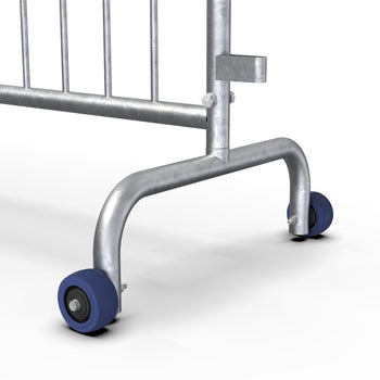 Roller Feet for Interlocking Steel Barricades