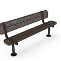 Standard Park Bench with Back - Circular Pattern