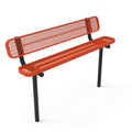 Standard Park Bench with Back - Diamond Pattern