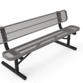 Standard Park Bench with Back - Diamond Pattern