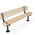 Standard Park Bench with Back - Diamond Pattern