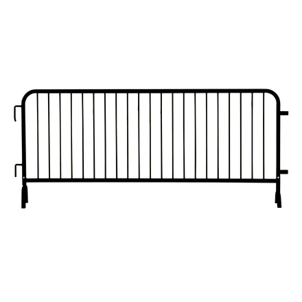 Heavy Duty Interlocking Steel Barricade, 8.5 Ft., Black - Angry Bull Barricades