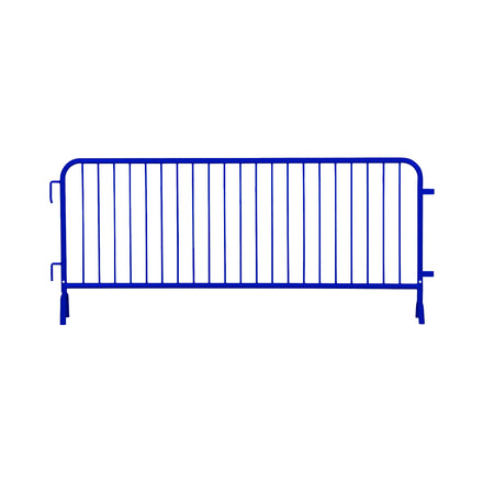 Heavy Duty Interlocking Steel Barricade, 8.5 Ft., Blue - Angry Bull Barricades