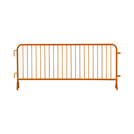 Heavy Duty Interlocking Steel Barricade, 8.5 Ft., Safety Orange - Angry Bull Barricades