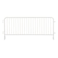 Heavy Duty Interlocking Steel Barricade, 8.5 Ft., White - Angry Bull Barricades