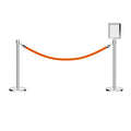 Crown Top Post and Rope Stanchion Kit with Sign Frame - Montour Line